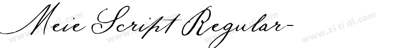 Meie Script Regular字体转换